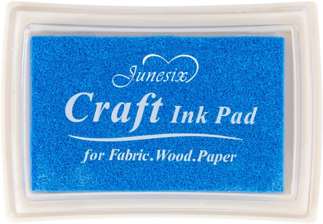 Blue Ink Pad Finger Washable Kids Stamp Ink Pad for Rubber Stamps Paper Scrapbooking