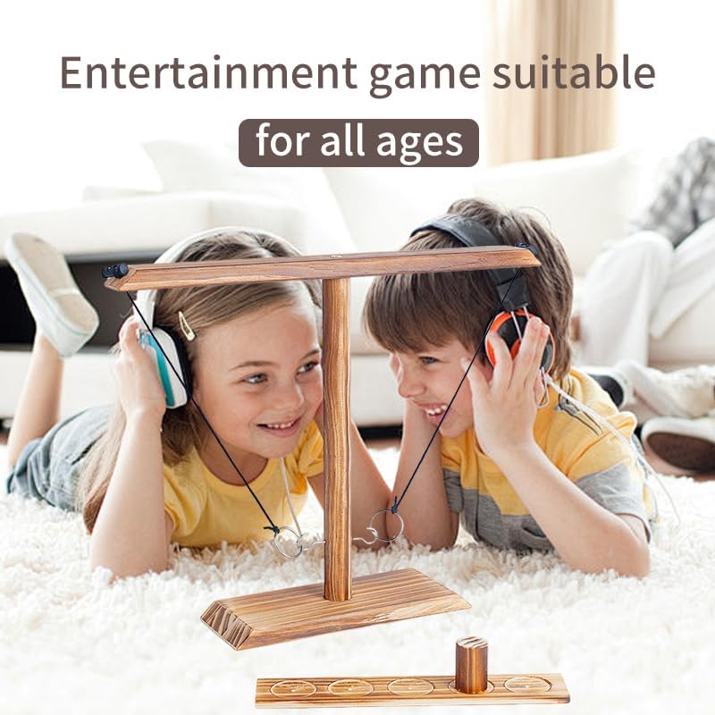 Ring toss Game, Large Base Hook and Ring Game, Hook and Ring Throwing Game for Adults Kids, Family-Friendly Indoor Holiday Fun or Outdoor Patio Games