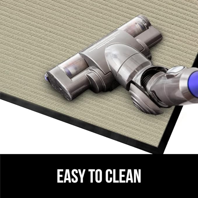 GORILLA GRIP Waterproof Traffic Guard Door Mat, 72x48, Heavy Duty Entryway Mats, Strong Rubber Back Commercial Utility Rugs for Office Hallway, Garage Floor and Home, Low Profile Carpet Runner, Beige