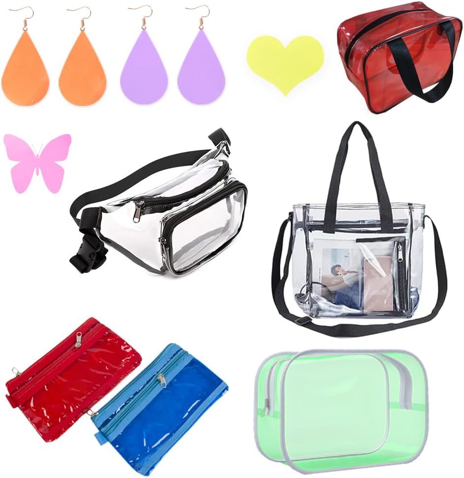 HYANG Blackish Green Solid Colors Transparent PVC Super Clear Holographic Vinyl 1 Roll 12" x 47" (30cm x 120cm) for DIY Bows Earrings Bags DIY Crafts Making