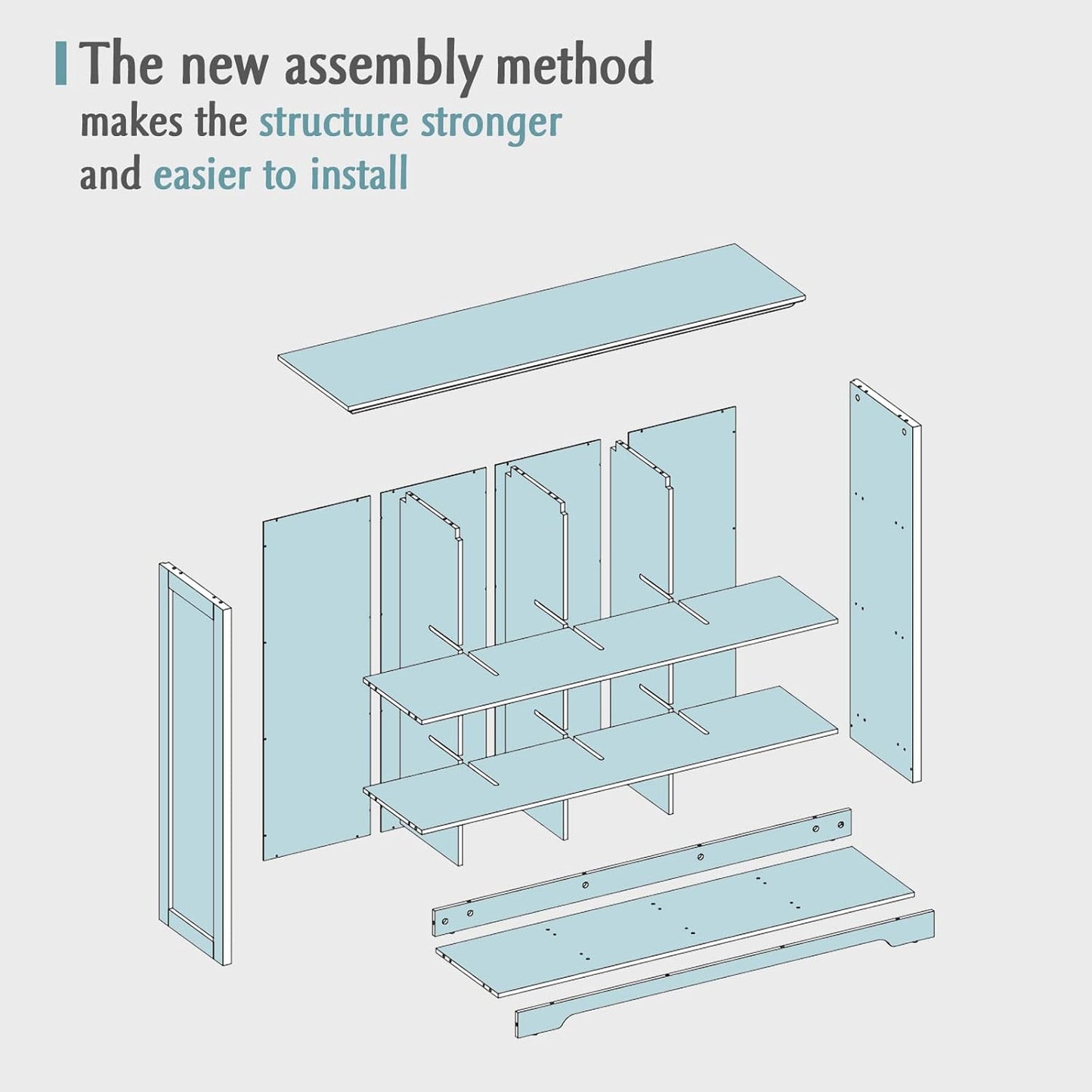 Wooden Cube Bookcase with Base - Modern 3 Tiers Floor Standing Open Shelf Cabinet for Home and Office, 12-Cube Lattice Bookshelf, Warm White