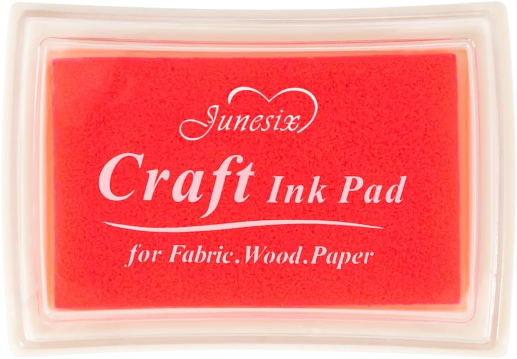 Pink Ink Pad Finger Washable Kids Stamp Ink Pad for Rubber Stamps Paper Scrapbooking