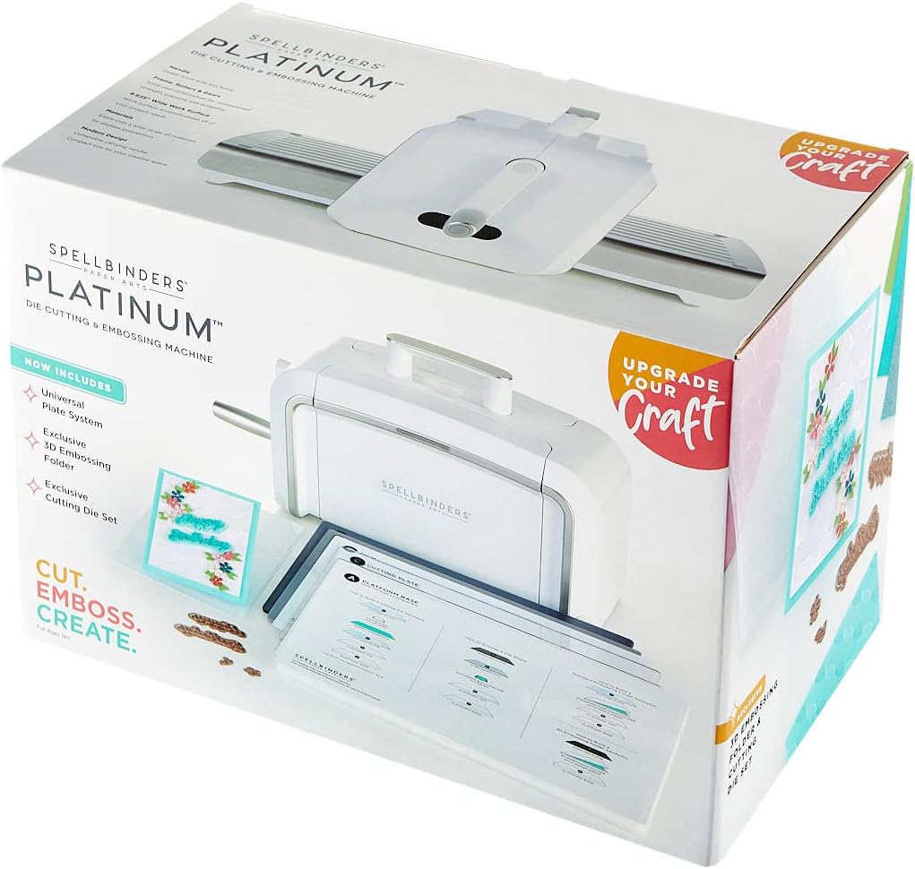 Spellbinders Platinum Die Cutting and Embossing Machine (8.5 Inch Platform + Universal Plate System)