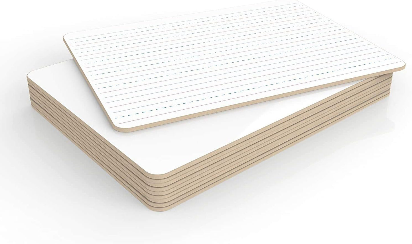 U Brands Dry Erase Lap Boards, Double Sided, Small White Board, 9" x 12" Inches, 10 Count