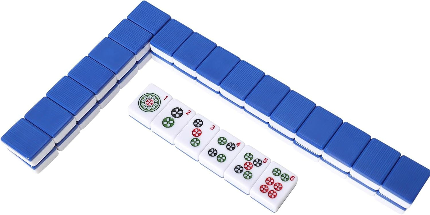 American Mahjong Tile Set with 166 Navy Blue Back Tiles (1.2”, Tiles Only)