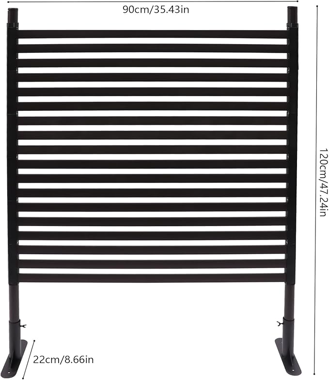Outdoor Privacy Fence Screen, Privacy Fence Screen for Outside Decorative Privacy Screen Fence Panels, 2.95 ft W x 3.94 ft H Tall Divider for Outdoor Garden Backyard Patio Decorative, Brown, 1PC