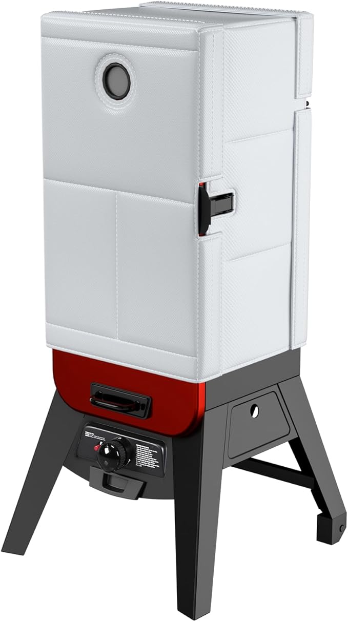 Hisencn Grill Insulation Blanket for Pit Boss PBV3G1 Vertical Smoker, Heat Retention BBQ Smoker Cover for Pit Boss 3 Series Gas Smoker PBV3G1, Fiberglass Thermal Insulated Blanket for Winter Cooking
