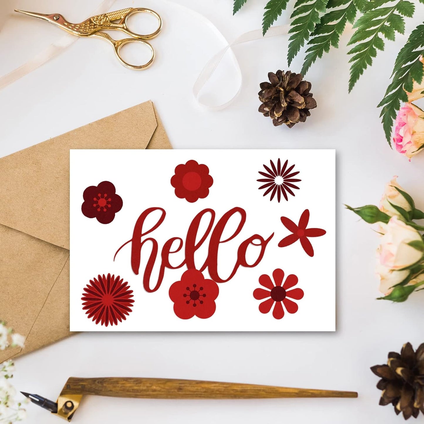 Whaline 18Pcs Felt Fabric Sheets Soft Thick Assorted Red Craft Felt Pack for DIY Craft Sewing Patchwork Art Projects, 3 Colors, 7.9 x 11.8 Inch