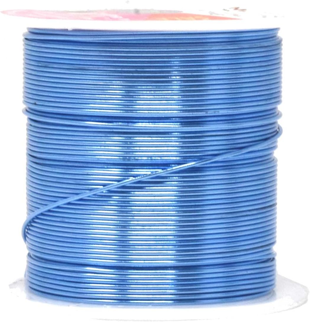 Mandala Crafts 20 Gauge Anodized Aluminum Craft Wire for Jewelry Making - 450 FT Colored Flexible Silver Copper Purple Pink Brown Ice Blue Wire - Bendable for Bonsai Armature Crafting Sculpting
