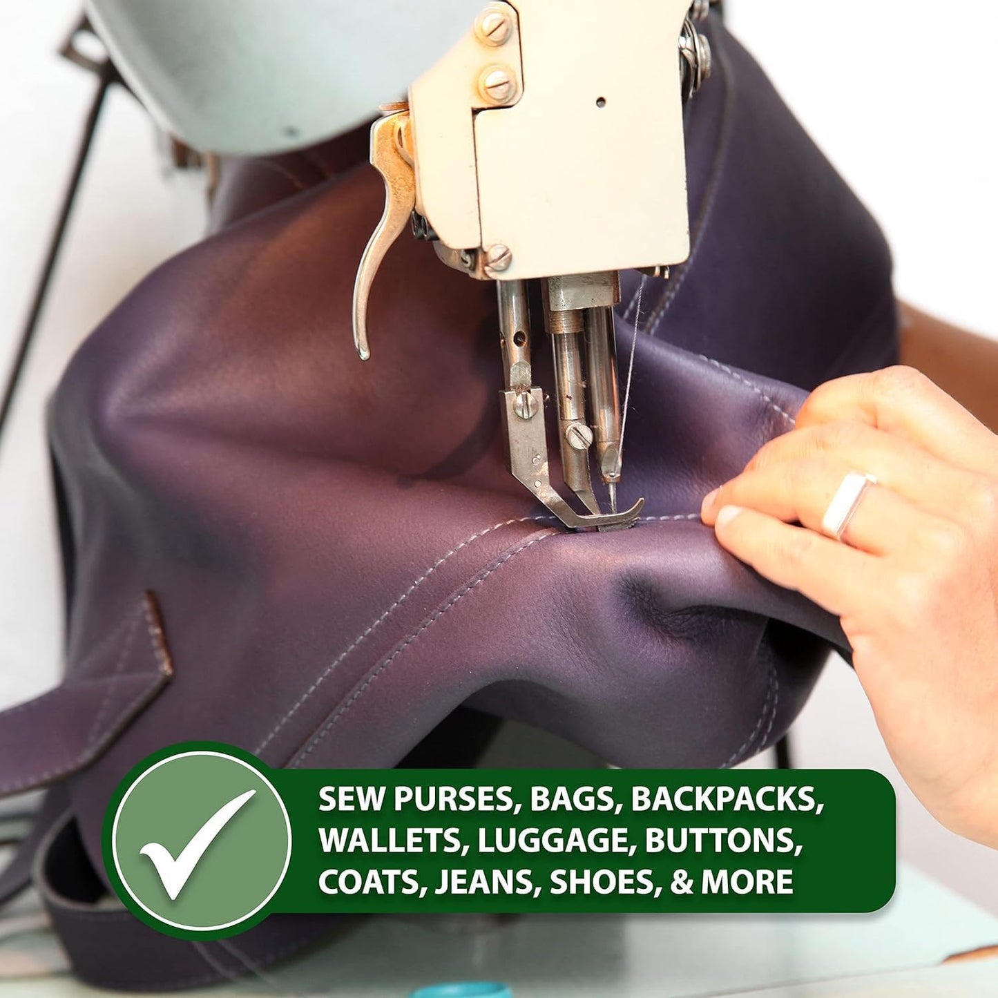 Mandala Crafts Dark Brown Heavy Duty Thread - 1500 Yds Tex 70 Thread for Sewing Drapery Jeans Leather Hair - Bonded Polyester for Outdoor Marine Upholstery