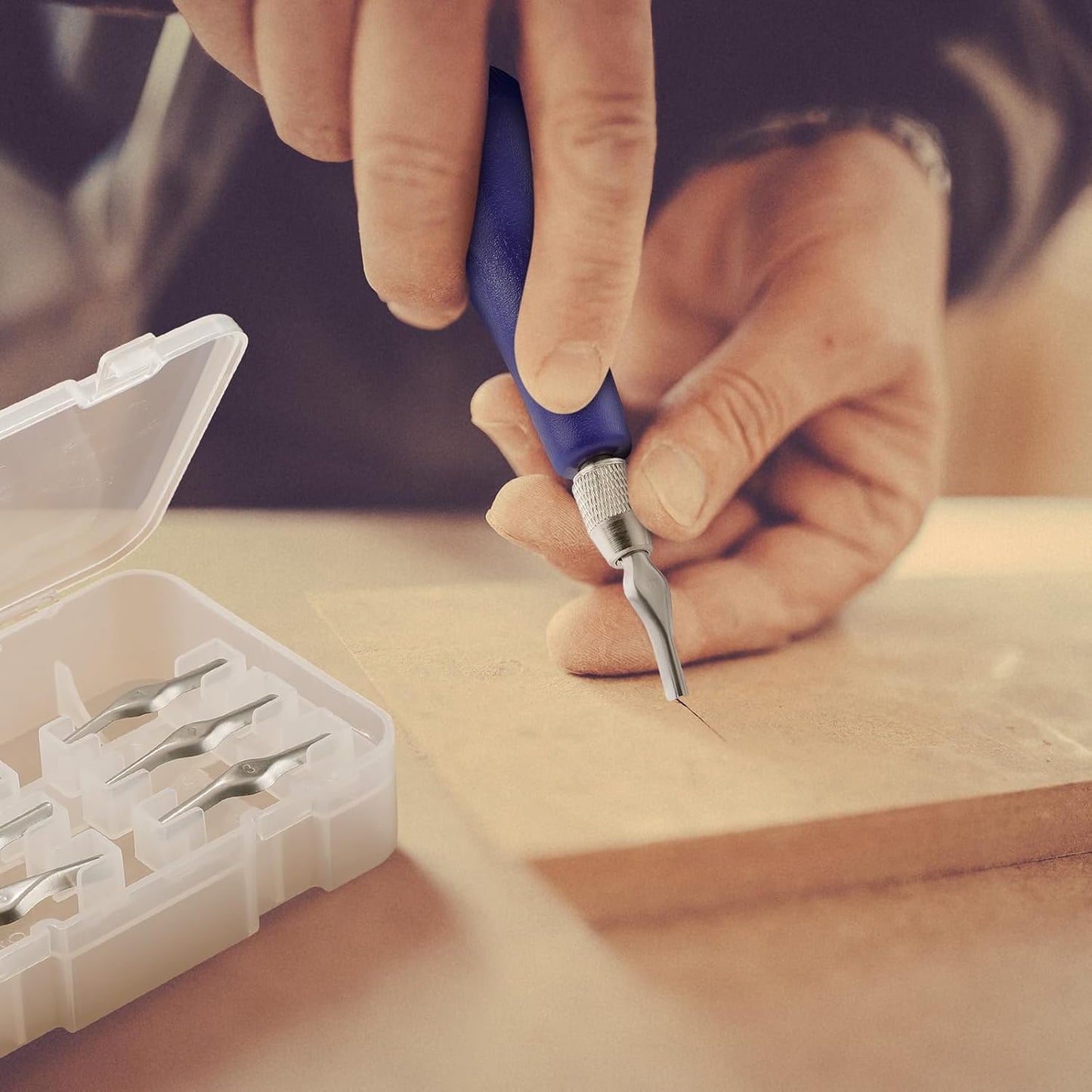 Umigy 12 Pack Craft Linoleum Cutter Kit Carving Tools Assortment Linocut Tools Block Cutters for Block Printing, Assorted Colors