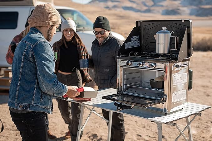 Camp Chef Outdoor Camp Oven, Black/Silver, 31" H x 24" W x 18" L