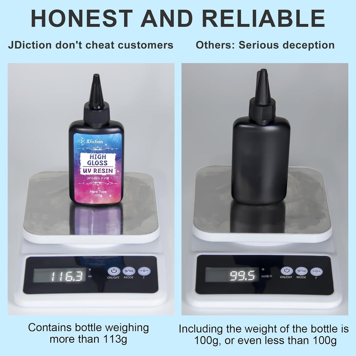 JDiction UV Resin, 300g High Gloss UV Resin Clear Solar Cure Sunlight Activated Glue Hard UV Resin Kit for Jewelry Making, Casting and Coating, DIY Crafts, Resin Art Supplies