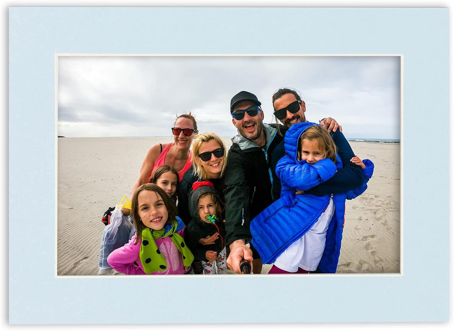 5x7 Mat for 8.5x11 Frame - Precut Mat Board Acid-Free Show Kit with Backing Board, and Clear Bags Baby Blue 5x7 Photo Matte Made to Fit a 8.5x11 Picture Frame Matboard for Framing, Pack of 100 Mats