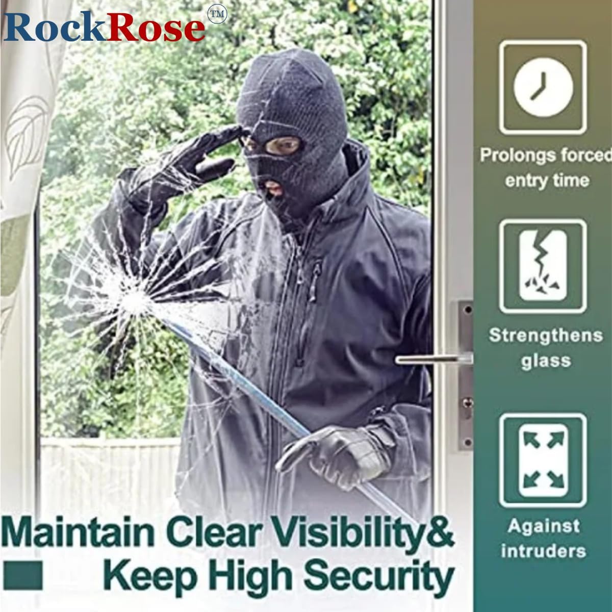 UV 99% VLT 20% Security and Safety 4 Mil Color Window Film Shatterproof Anti Shatter Tempered Glass Film for Home and Office Windows (VLT 20%, 60 in x 100 FT)