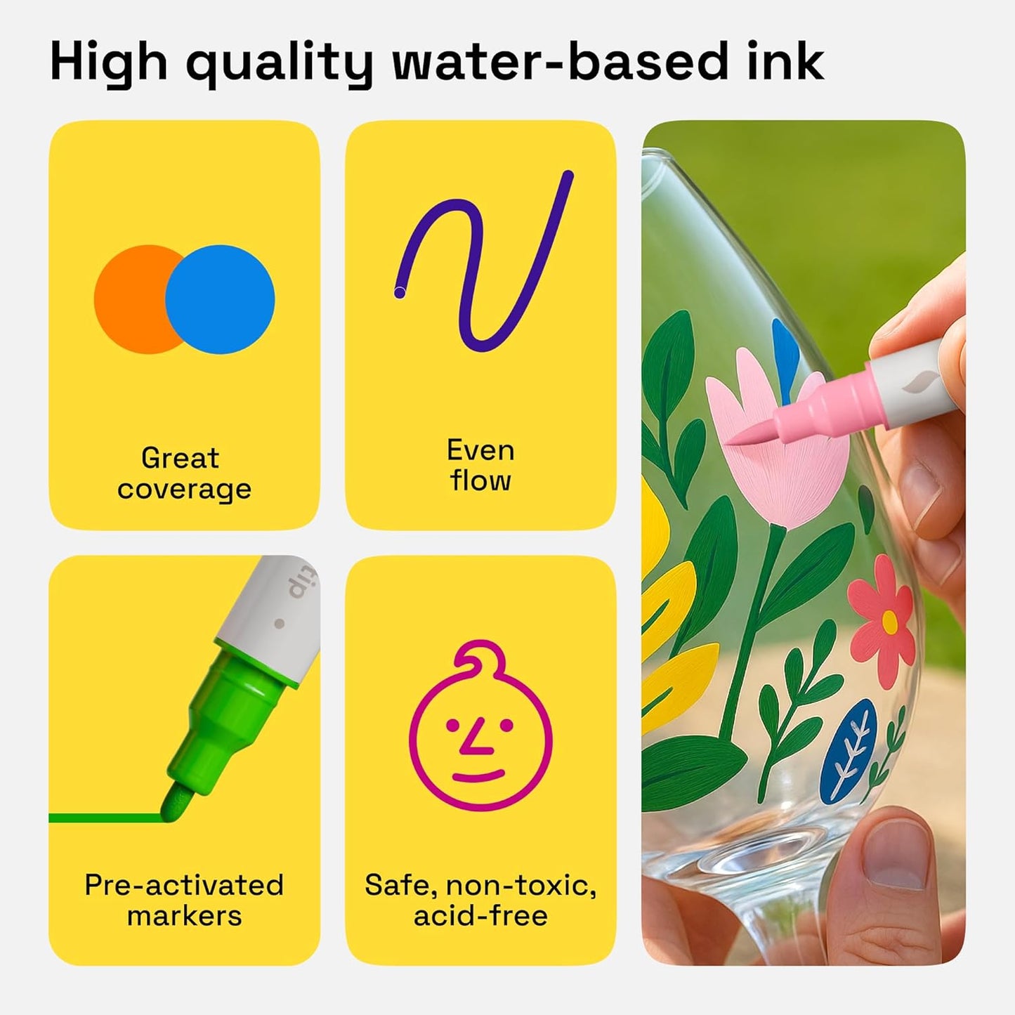 ARTISTRO 36 Dual Tip Brush + Fine Acrylic Paint Markers - Easy for All Ages & Levels Paint Pens for Fabric, Rock, Glass, DIY - Halloween Pumpkin Painting Kit, Art Supplies, Christmas Gift