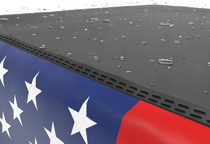 45" Heavy Duty Waterproof Gas Grill Cover fits Weber Char-Broil Coleman Gas Grill-Black,American Flag.