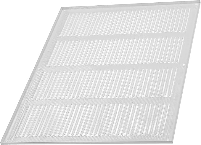 Repa Market 2-Pack Air Vent Cover 16x12 Inch (Outer Dimensions) White Galvanized Steel Louvered Grill Cover with Mesh Screen/Wall or Ceiling Vent/HVAC Register for Indoor and Outdoor Ventilation