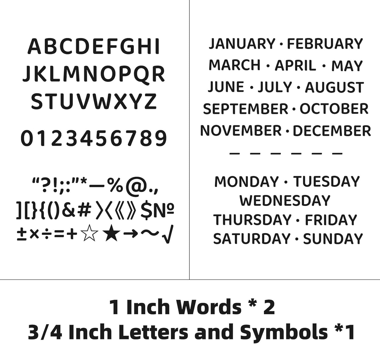 Felt Letter Board Letters,PRE-Cut Characters with Sorting Tray,Felt Board Letters (1 Inch Plus Black)