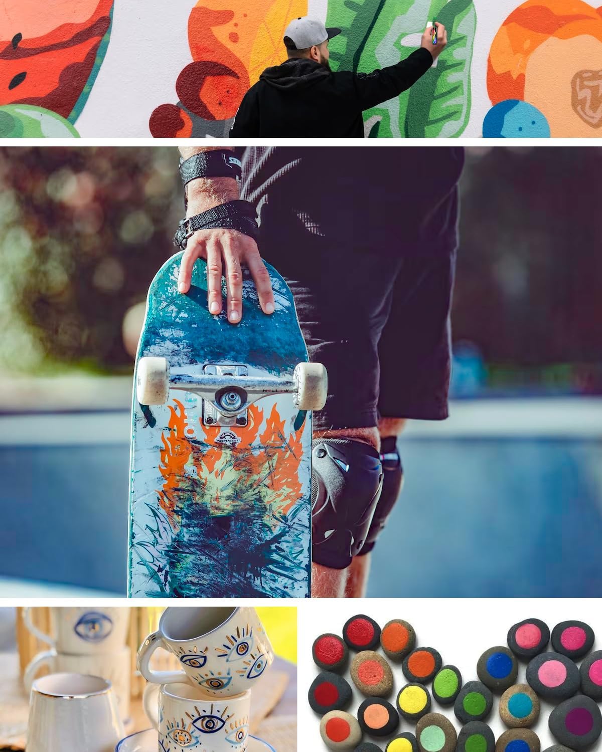 FansArriche Acrylic Paint Markers, 15mm Jumbo Felt Tip, 18 Colored Waterproof and Permanent Paint Pens for Tagging, Signs, Calligraphy, and Outdoor Paintings