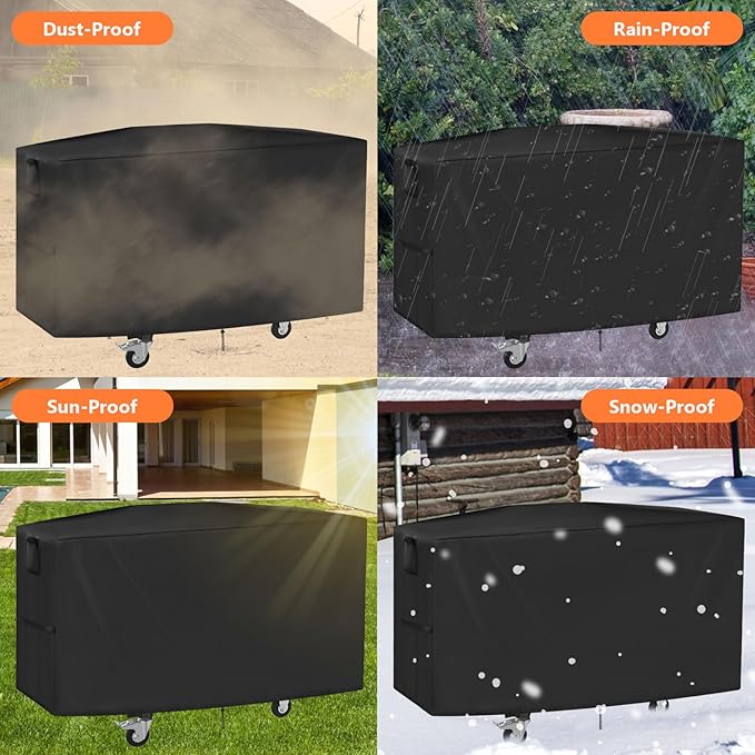 Outdoor Prep Table Cover for Blackstone ProSeries 28" Prep Grill Cart,Waterproof Outdoor Pizza Oven Cart Cover,Patio BBQ Grill Stand Covers - 58 X 24 X 32 Inch