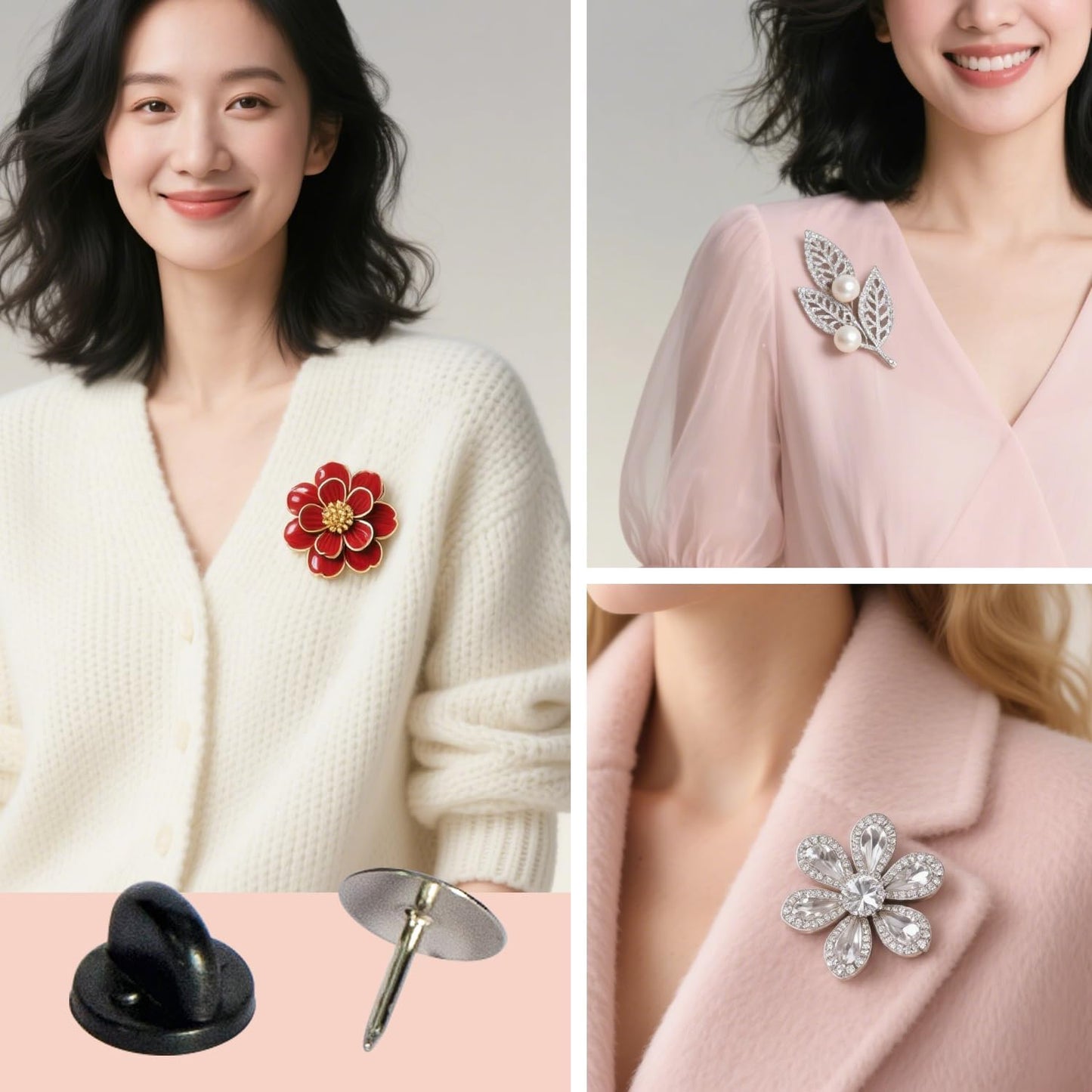 40 Pairs Rubber Pin Backs, 9mm×10mm Butterfly Clutch Backings, Craft Making Blank Pins Holder & Tie Tacks Keepers for Lapel Enamel Pins (40)