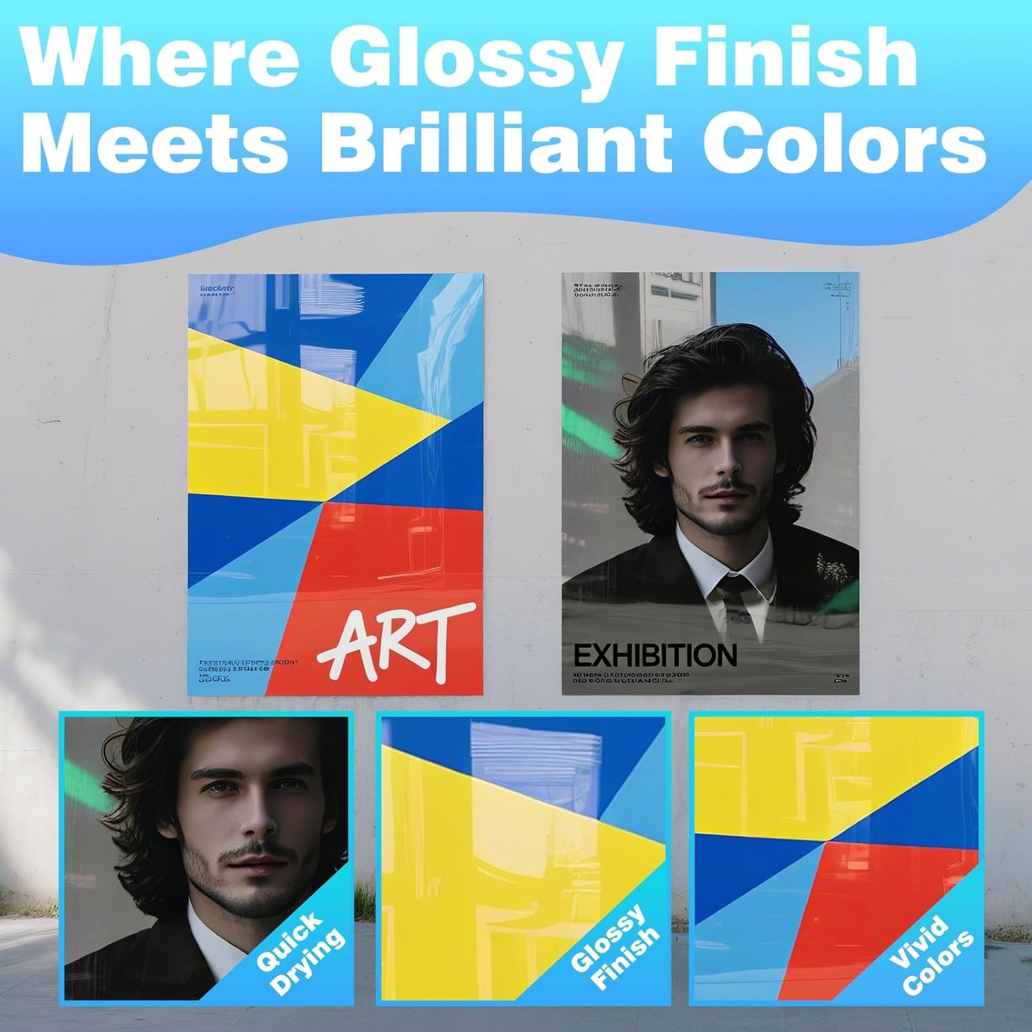 Uinkit Brochure Paper Glossy Double Sided 8.5x11 Inkjet 37lb 140gsm Dye ink Thin Photo Picture Flyer Calendar Magazine CD Cover letter (40, 8.5x11-glossy)