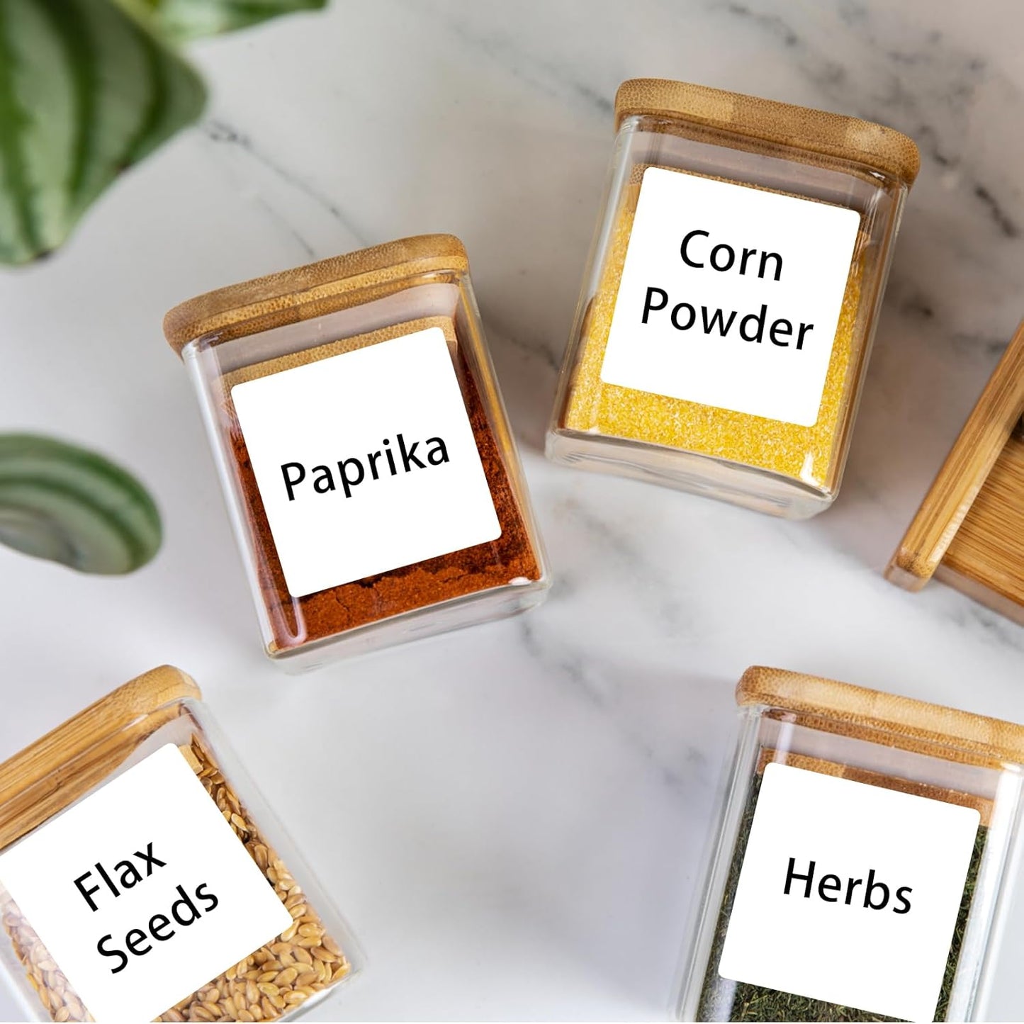 White Square Thermal Labels Stickers 2" x 2", Self-Adhesive Waterproof Square Direct Thermal Labels Stickers, Perforation Line Design