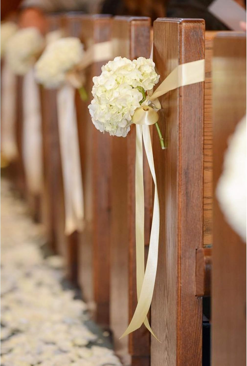 YAMA Ivory Double Face Satin Ribbon 7/8 Inch 25 Yards Cream Satin Ribbon for Gift Wrapping Crafts Wreaths Hair Wedding Bridal Flower Bouquets Arrangement