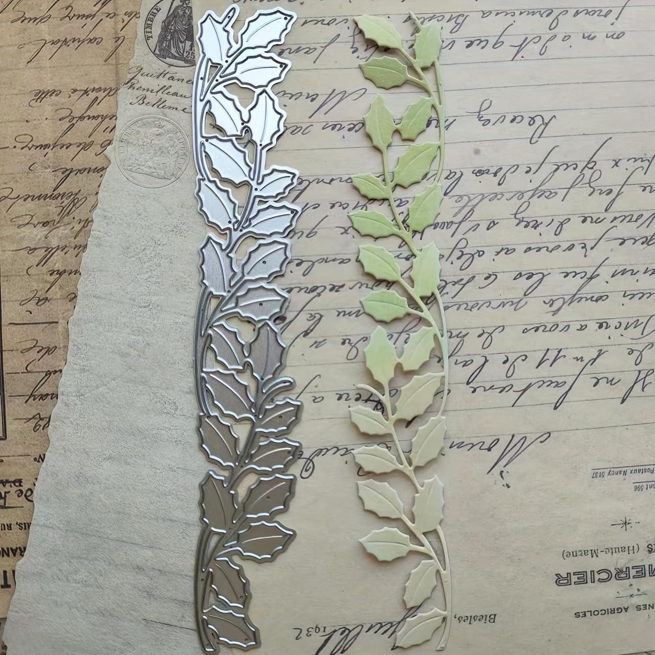 Lapoo Flowers Metal Cutting Die for Scrapbooking - Durable, Cut Stencils for DIY Scrapbook Photo Album Decorative Paper Card, Card Making Supplies, Embossing (Branch 6 x 0.9 in)