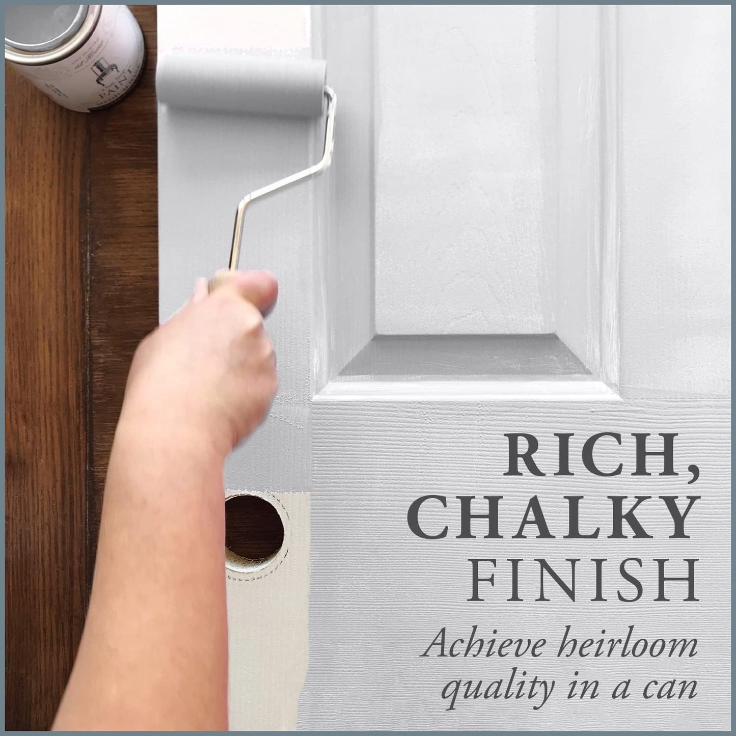 AMY HOWARD AT HOME Chalk-Based One Step Paint for Furniture, Cabinetry, Decor, Finish, and More | No Stripping, Sanding, or Priming | Ultra-Light Base | 32 Ounce | Metropolitan Grey