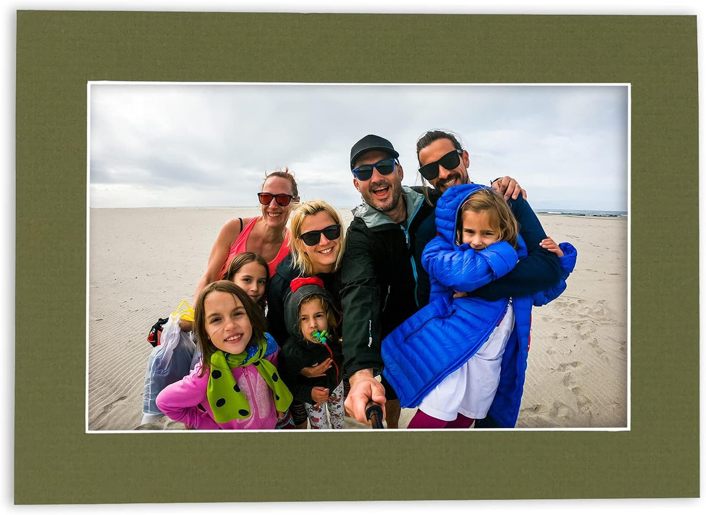 5x7 Mat for 8.5x11 Frame - Precut Mat Board Acid-Free Show Kit with Backing Board, and Clear Bags Dill Green 5x7 Photo Matte Made to Fit a 8.5x11 Picture Frame Matboard for Framing, Pack of 100 Mats