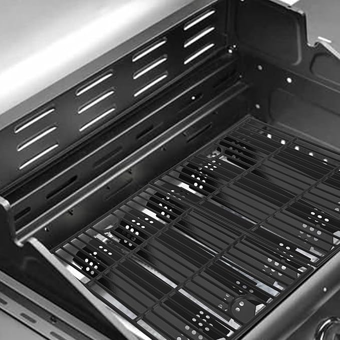 Porcelain Steel Heat Plate & Cast Iron Cooking Grate for Nexgrill 4/5 Buner 720-0882D 720-0888 720-0888N 720-0888A, Grill Flame Tamer Replacement Parts for Nexgrill 4 Burner Home Depot 720-0830H