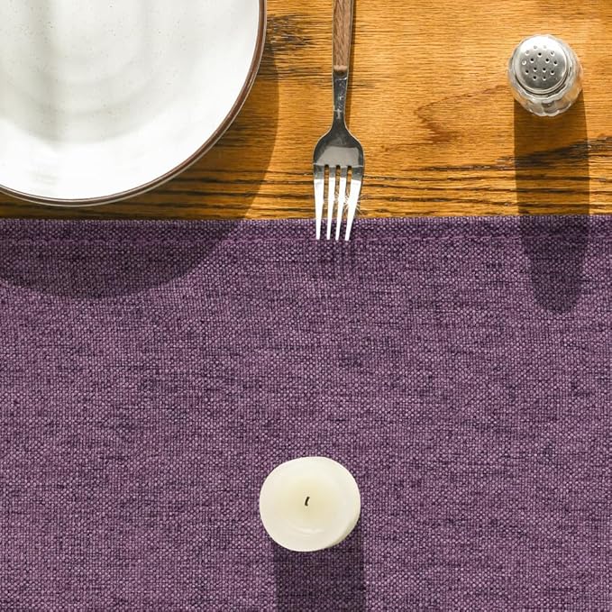 Artoid Mode Purple Table Runner, Seasonal Summer Washable Kitchen Dining Table Decoration for Home Party Decor 13x72 Inch