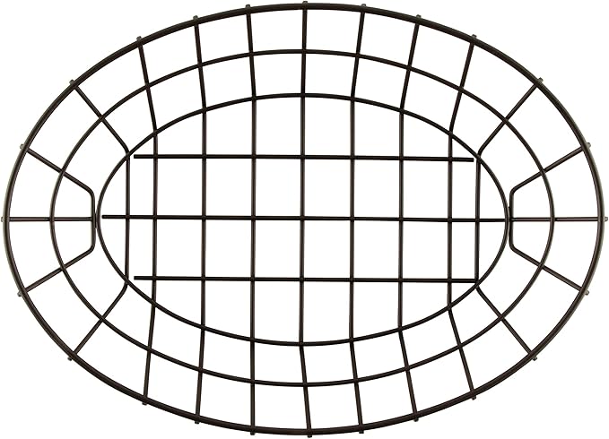 G.E.T. 4-30188 12" x 8.25" Oval Basket, 2" Clipper Mill, Iron Powder Coated