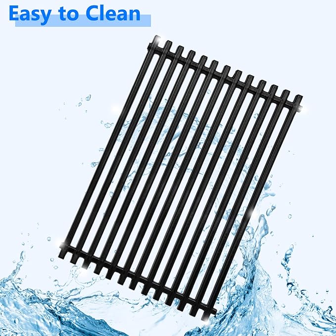 GasSaf Grill Grates for Weber Spirit 300, Spirit 700, Genesis Silver Gold B|C, Platinum B|C, Porcelain Grid Grates Replacement for Genesis 1000-3500, Gas Grill Parts for Weber 7525 (17.4 x11.8)