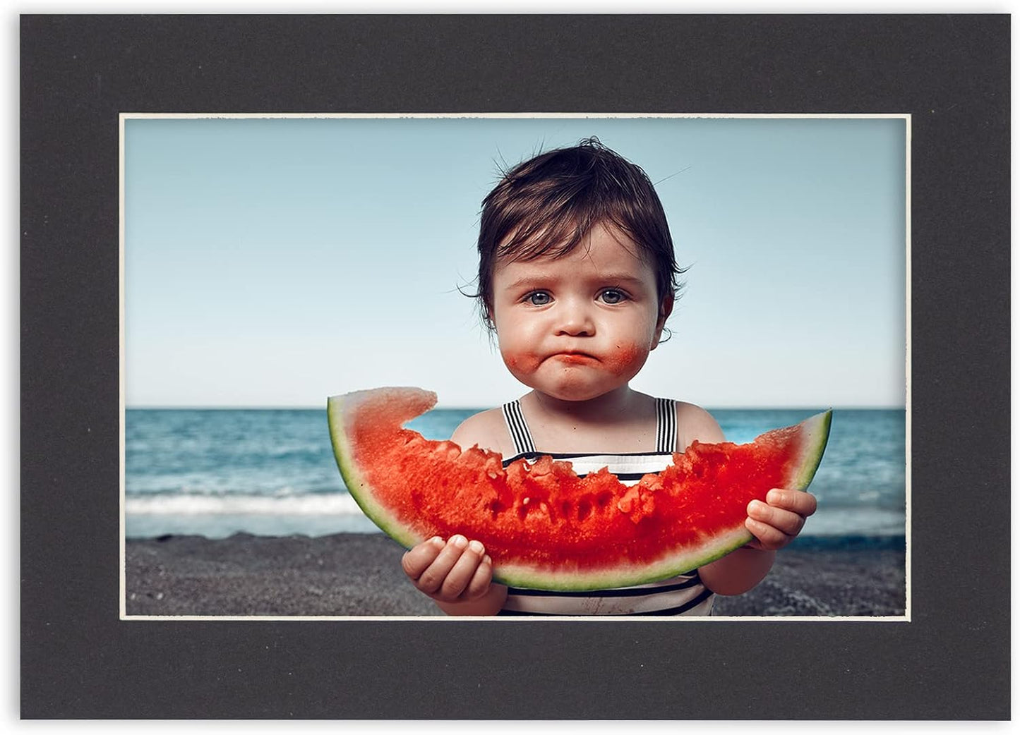 5x7 Mat for 8.5x11 Frame - Precut Mat Board Acid-Free Black 5x7 Photo Matte Made to Fit a 8.5x11 Picture Frame, Premium Matboard for Family Photos, Show Kits, Art, Picture Framing, Pack of 10 Mats