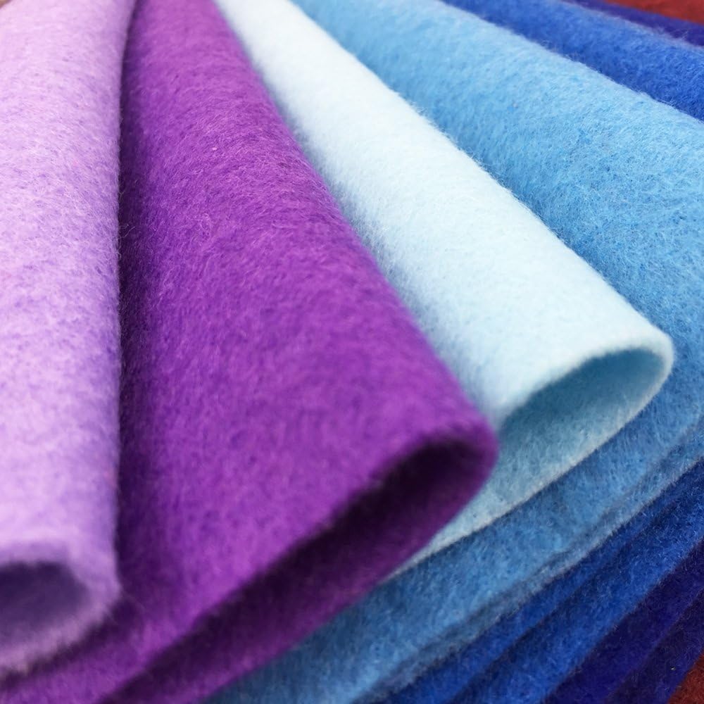 24pcs Thick 1.4mm Soft Felt Fabric Sheet Assorted Color Felt Pack DIY Craft Sewing Squares Nonwoven Patchwork (15 * 15cm)