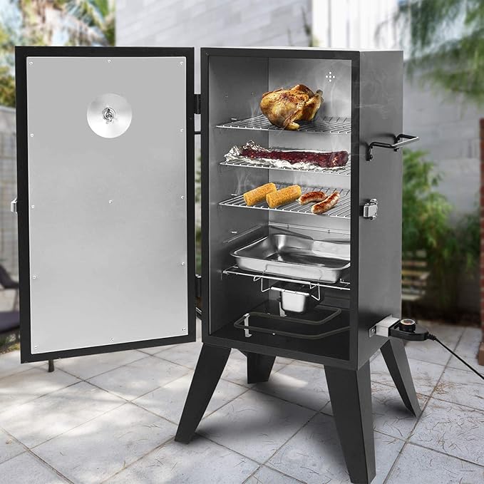Stanbroil Replacement Part Electric Smoker and Grill Heating Element with Adjustable Thermostat Cord Controller for Most Smokers and Grills, 1500W