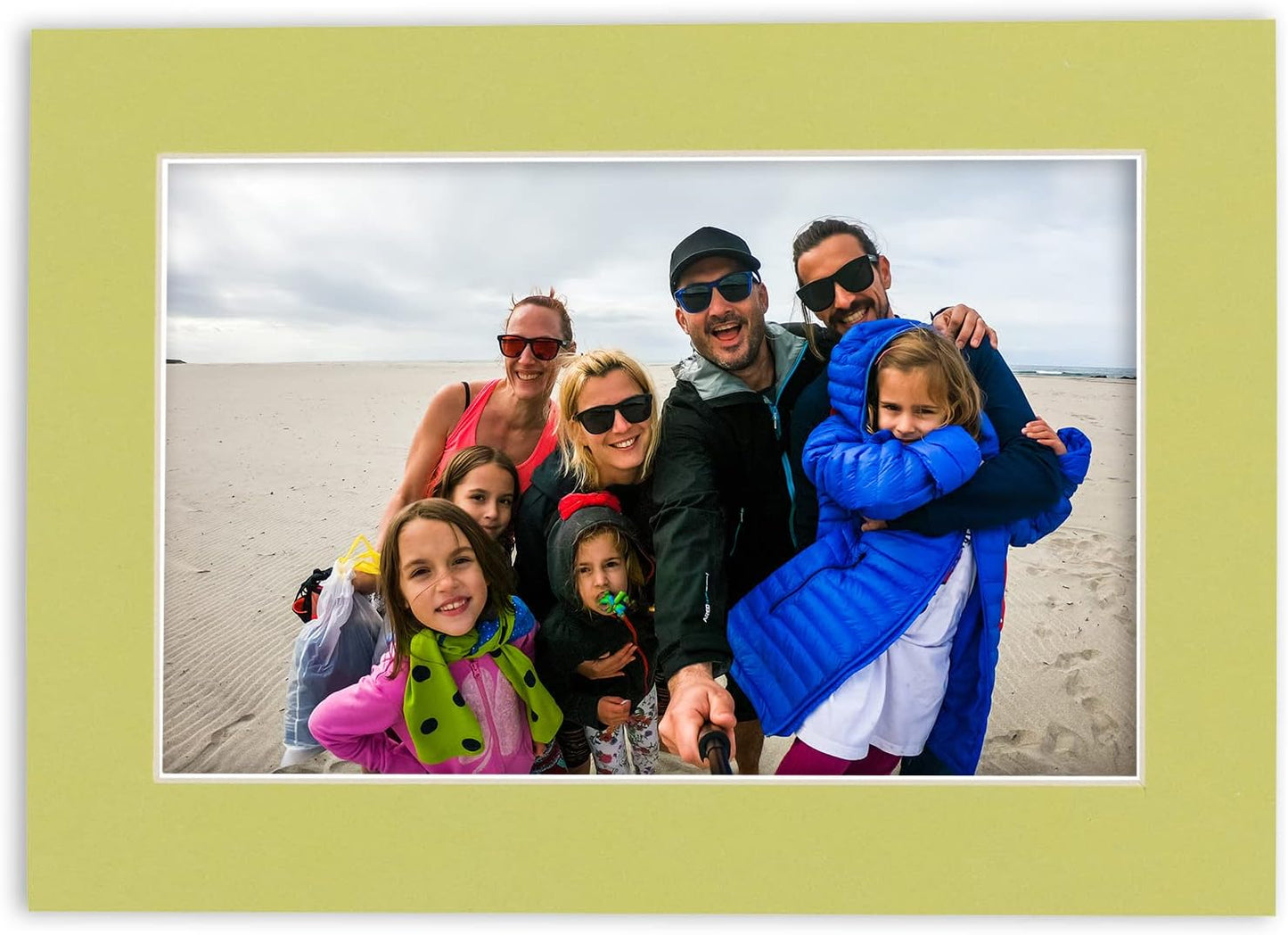 5x7 Mat for 8.5x11 Frame - Precut Mat Board Acid-Free Show Kit with Backing Board, and Clear Bags Pistachio Green 5x7 Photo Matte For a 8.5x11 Picture Frame Matboard for Framing, Pack of 100 Mats