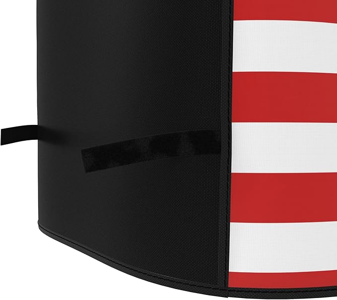 62" Heavy Duty Waterproof Gas Grill Cover fits Weber Char-Broil Coleman Gas Grill-Black, American Flag.