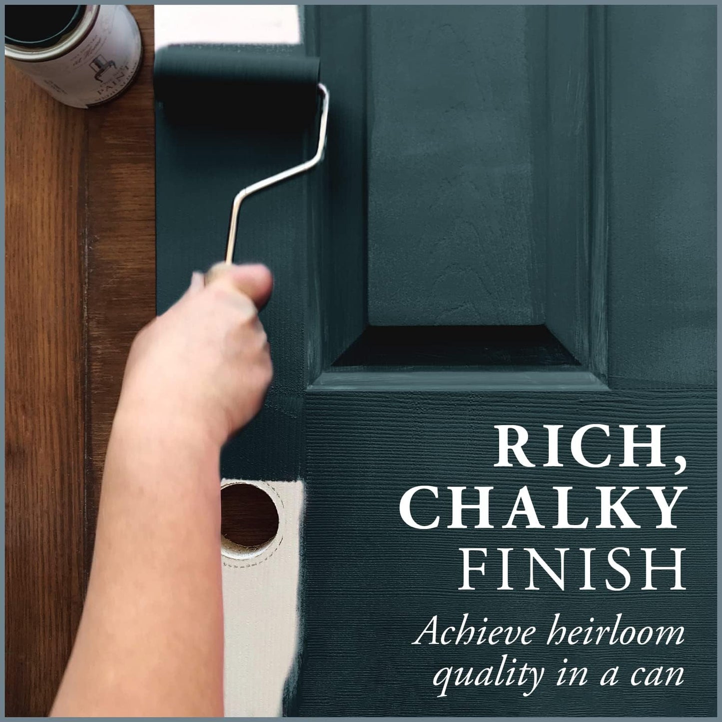 AMY HOWARD AT HOME Chalk-Based One Step Paint for Furniture, Cabinetry, Decor, Finish, and More | No Stripping, Sanding, or Priming | Dark Base | 32 Ounce | Brooks Grey