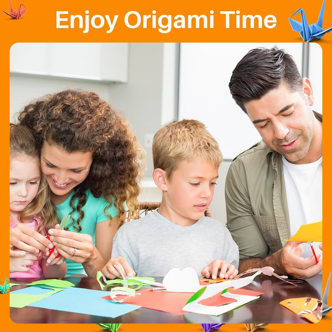 Opret Origami Paper Large, 100 Sheets 9.8x9.8 inch 25x25 cm Origami Paper 50 Vivid Colors Single Sided for Arts and Crafts Projects