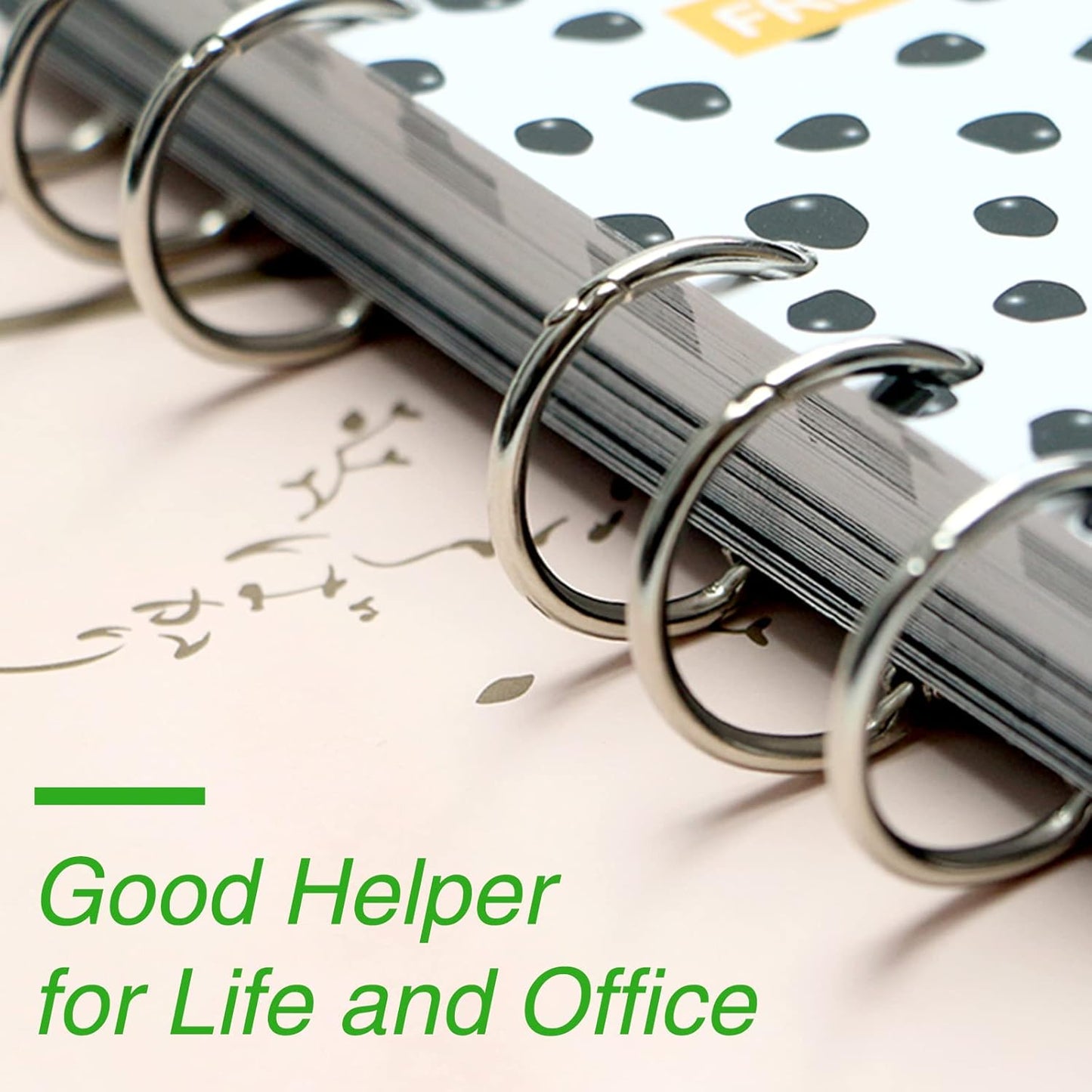 OWLKELA Binder Rings 1 Inch (50 Pack), Loose Leaf Binder Ring, Metal Book Rings, Rings for Flash Cards, Flash Card Rings, Index Card Rings, Clip Rings, Nickel Plated Steel Binder Rings, Key Rings