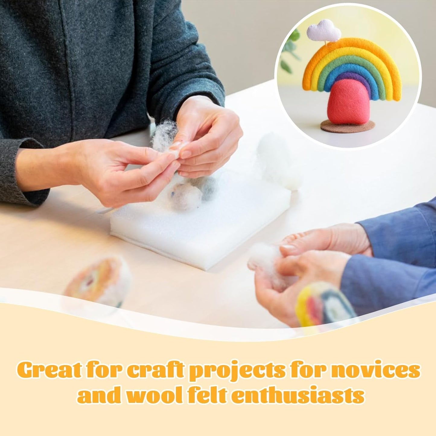 3.53oz Wool Roving Yarn, Wool Felting Supplies, Pure Wools, Chunky Yarn, Spinning Wool Roving for Needle Felting Wet Felting DIY Hand Spinning (Dark Coffee)