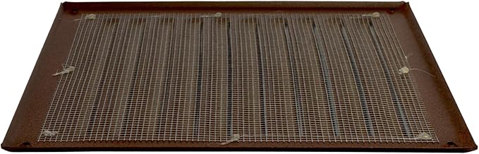 Square Ventilation Grille / 8" x 8" Inch Inside Measurement/Brown Metal Air Vent Louver - Inside/Outside use - / 10" x 10" Inch Outer Measurement