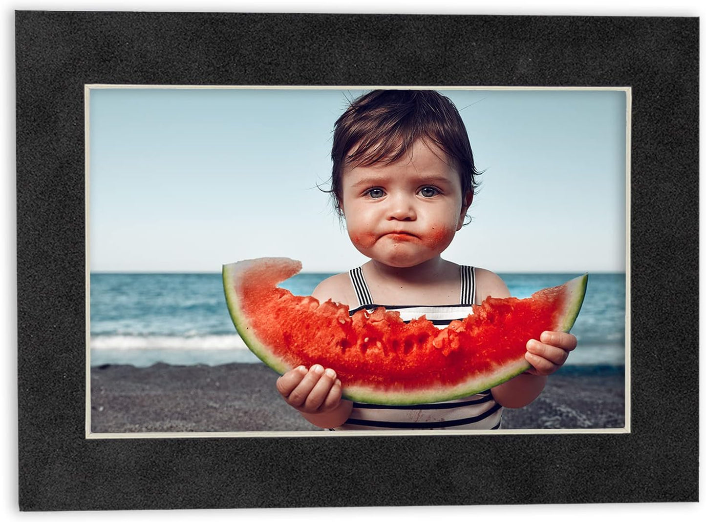 Pack of TEN 11x14 Mats Bevel Cut for 8.5x11 Photos - Acid Free Dark Grey Suede Precut Matboards For Pictures, Photos, Framing - 4-ply Thickness