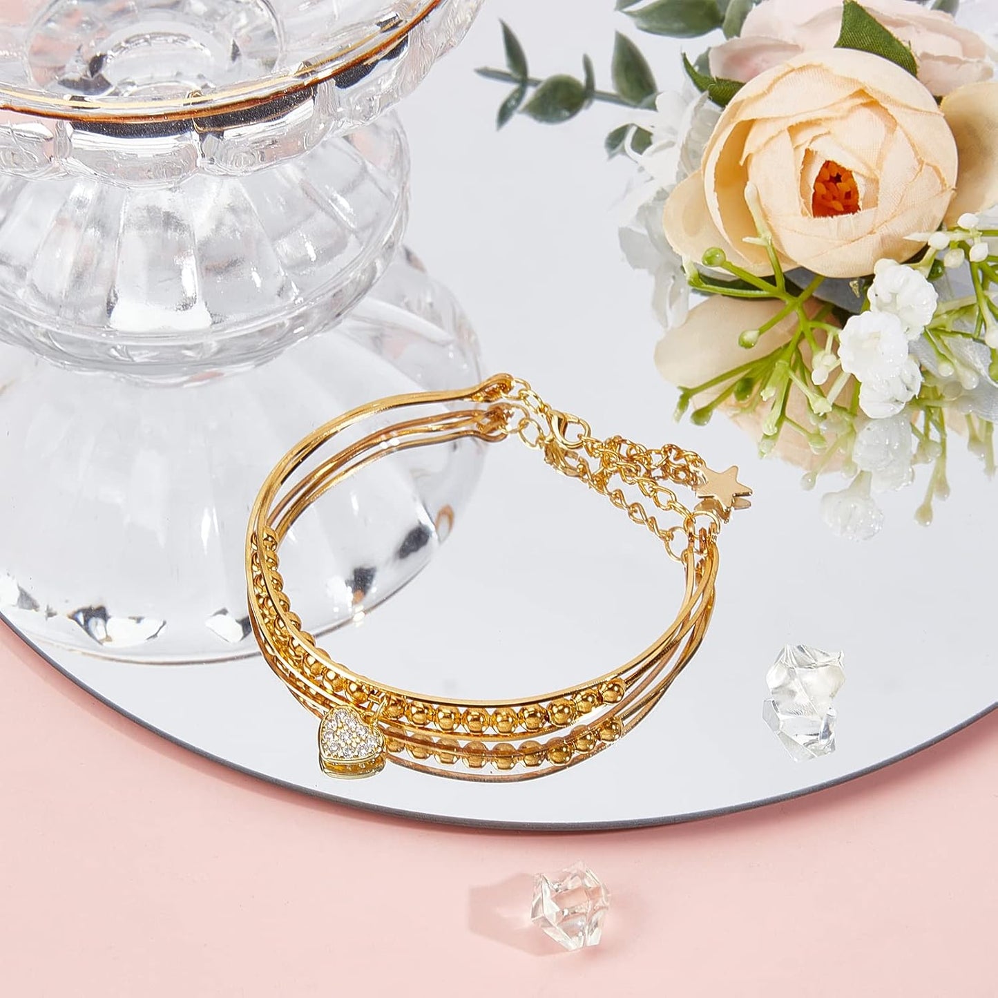 BENECREAT 20 Gauge 16 Feet Square Copper Wire, Golden Brass Wire for Jewelry Beading Craft Work