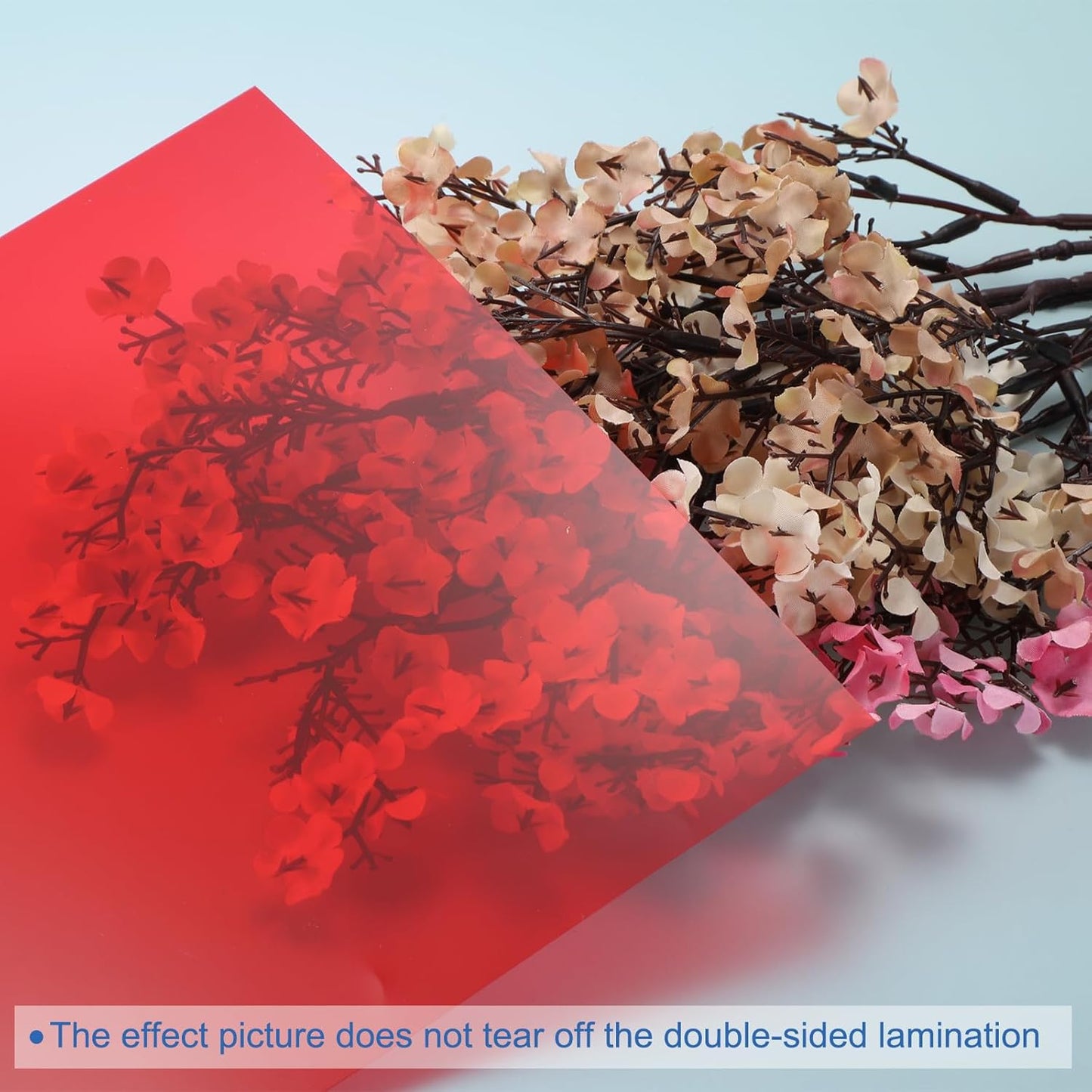 uxcell 4Pcs A4 Gel Light Lighting Filter Overlay Transparent Color Correction Plastic Vinyl PVC Sheets Photography Television Red,0.2mm