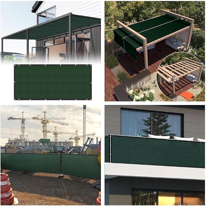 Petgrow Fence Privacy Screen 3FT X 75FT– Heavy Duty (HDPE) Outdoor Shade Mesh Cloth, 90% Blockage Fencing Shade Net Cover for Garden, Backyard, Balcony & Swimming – UV Protection, Windproof